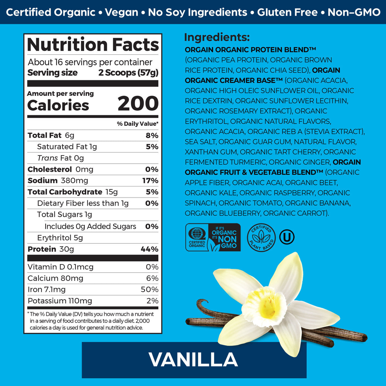 OG2 ORGAIN PRTN PWDR VAN ( 1 X 2.01 LB   )-1