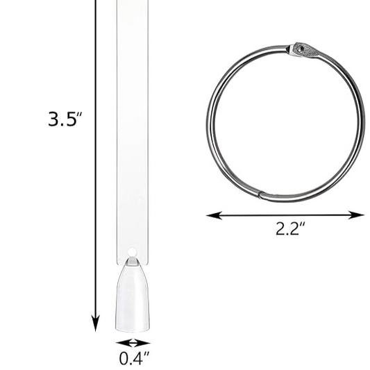 CLEAR SWATCH NAIL TIPS  Transparent (short -3.5 inch)-1