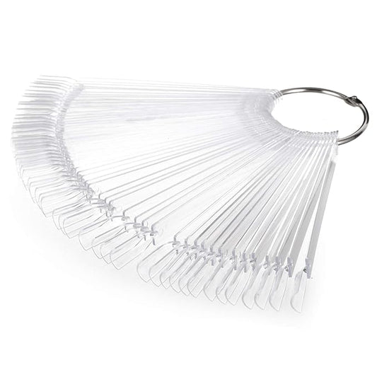 CLEAR SWATCH NAIL TIPS  Transparent (short -3.5 inch)-0